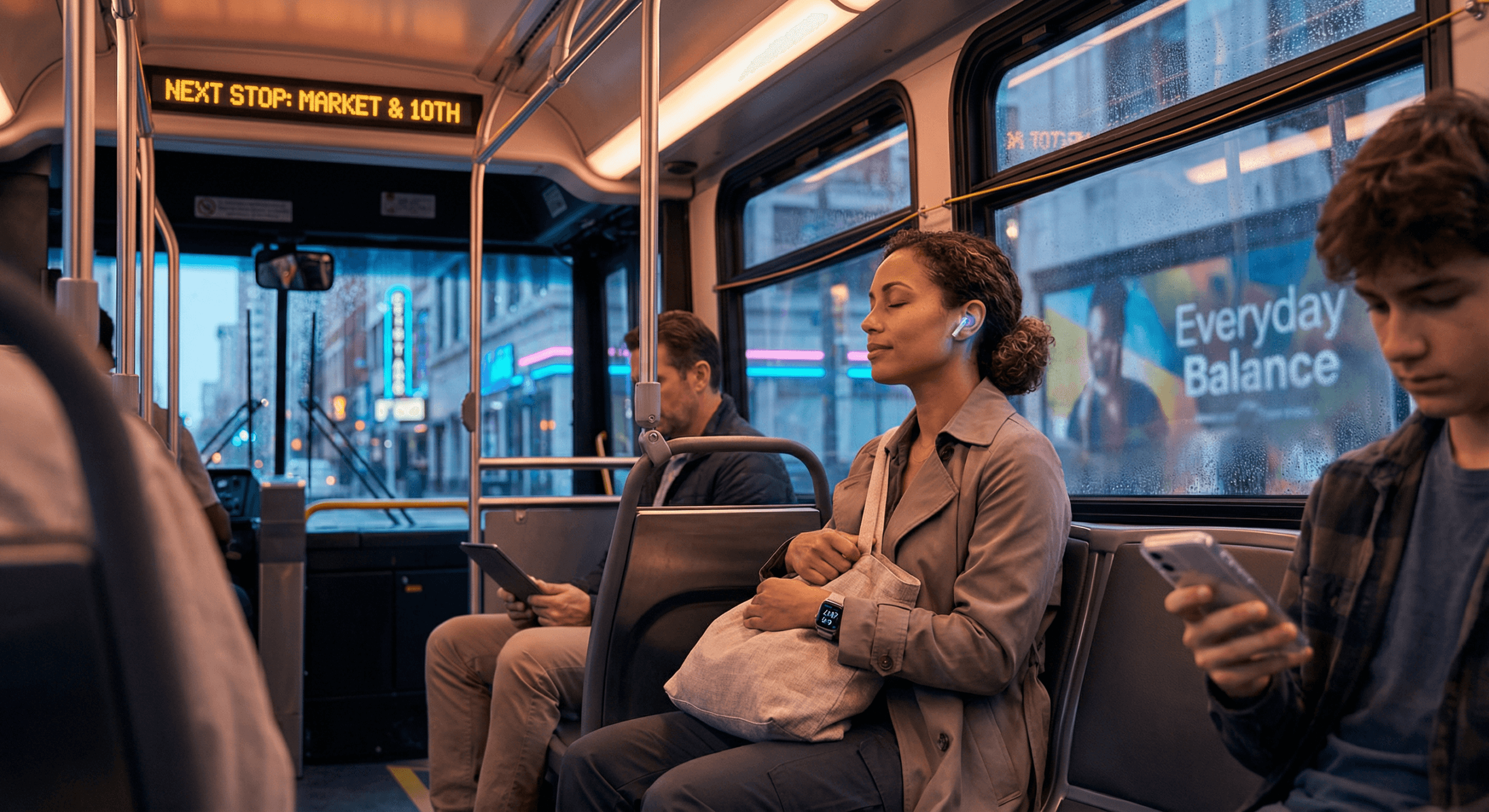 A woman sits quietly on the edge of her bed in soft evening light, eyes closed and shoulders relaxed, capturing a second shift survival plan moment real rest and mindful release after a full day of work and care.