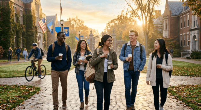 Connection and balance exemplify college mental health strategies for a grounded start to the day.